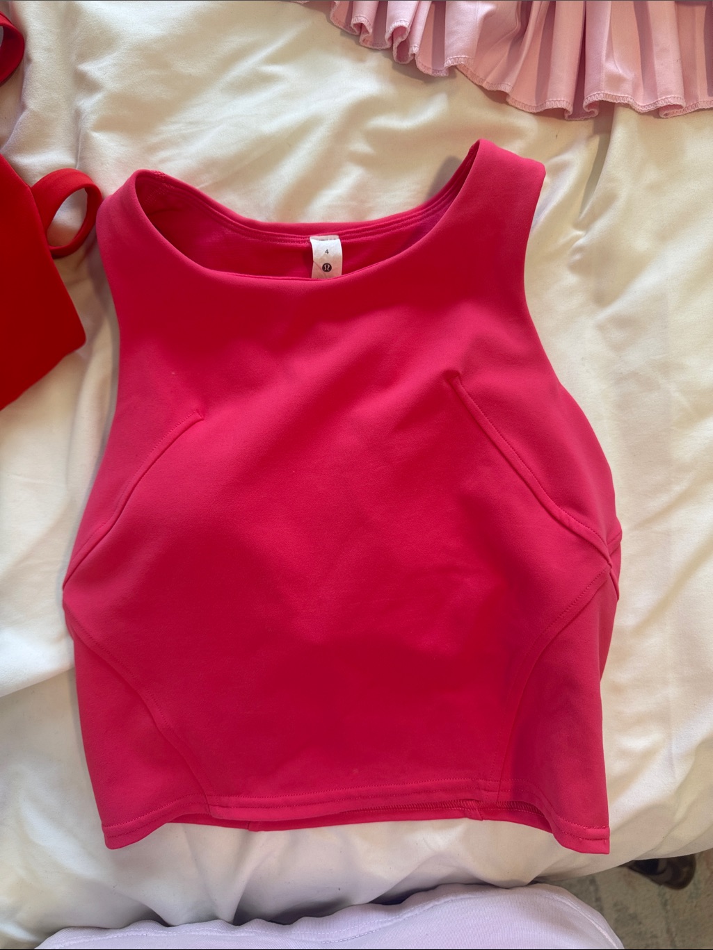 Bright Pink Lululemon Align High-Neck Tank Top, Size: 4